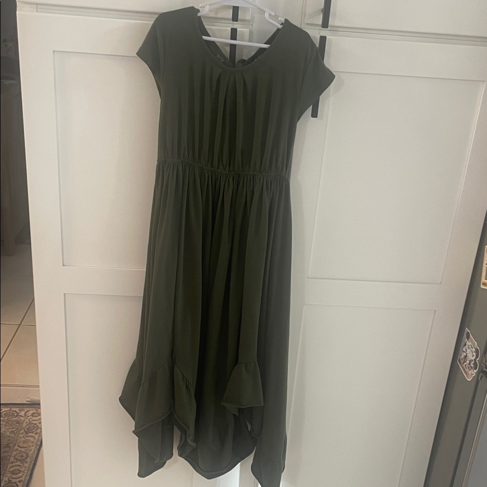 Joyfolie Mia Joy Olive Green Kids Dress
